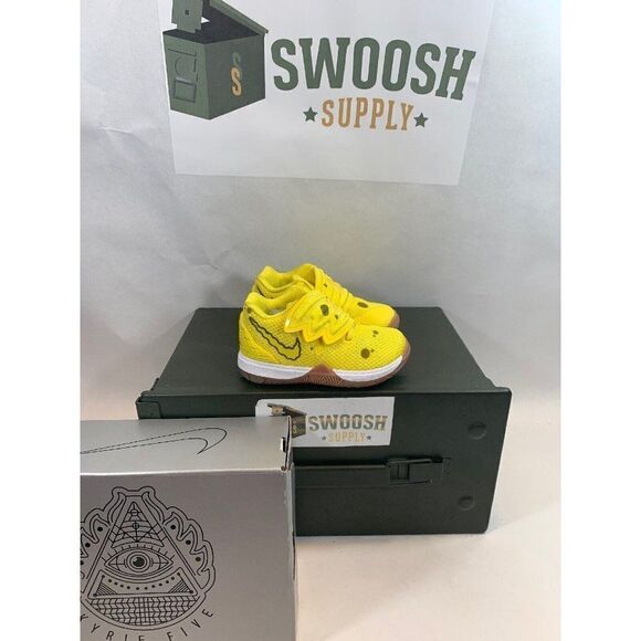 Nike Kyrie Irving 5 V Spongebob Squarepants Optic Gum CN4490 700 Boys Toddler 3c - Picture 1 of 6